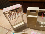 Barbie Doll Quilted Caes Hanger Closet Snap n Store Lot Dresser Acc Hangers Bedr
