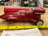 Vtg Rocket Car remote control C 70's Toy MIC Battery Powered 3 wheel Motorcycle