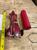 Vtg Rocket Car remote control C 70's Toy MIC Battery Powered 3 wheel Motorcycle