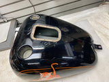 Black Custom Airbrush tiger Gas Tank Harley Heritage Softail Fatboy 2000-2004