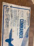 Vtg Megow Super commander Balsa Model Airplane Box Instructions p47 thunderbolt