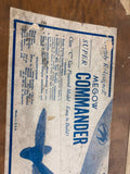 Vtg Megow Super commander Balsa Model Airplane Box Instructions p47 thunderbolt
