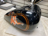 Black Custom Airbrush tiger Gas Tank Harley Heritage Softail Fatboy 2000-2004