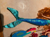 Vtg 1990's Little Mermaid Dolls Accessories disney Mattel Ariel Bambola Simba