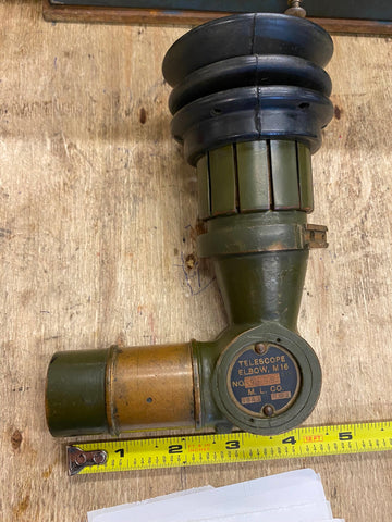 Vtg Howitzer Elbow Sight Scope Military 1943 WW2 Cannon 105 Telescope 45 Degrees