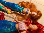 Vtg 1990's Little Mermaid Dolls Accessories disney Mattel Ariel Bambola Simba