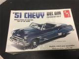 Vintage AMT 51 Chevy Bel Air Convertible T272 Model Kit 1:25 Scale special featr