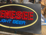 Vtg Genesee Light Beer Sign Bar Room Tavern Man Cave Wall Collectible 23x11