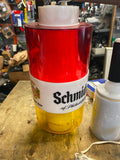 Vtg Schmidts Full Taste Beer Light Sign Hanging Man Cave Tavern Advertising Brew