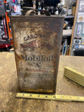 Vtg 1920's Oil Gas Can Gargoyle Mobiloil Antique Spout Vacuum NY Quart metal Tin