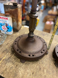 Vtg Pr Gibraltar Stand Up Ashtrays Wolfs Head Auto Dealer Hotel Entrance Antique