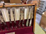VTG Community finest  Silverplate Silverware Set in Wooden Box
