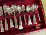 VTG Community finest  Silverplate Silverware Set in Wooden Box