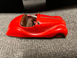 vtg Schuco Akustico 2002 red wind up toy Car Germany collectable rare