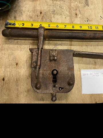 Antique Sliding Hasp Padlock 1600's 1700's Transverse Shank Lock Iron Jail Door