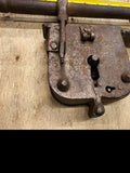Antique Sliding Hasp Padlock 1600's 1700's Transverse Shank Lock Iron Jail Door