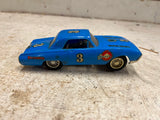 vtg Eldon 1/32 1029-12A 1962 Ford Thunderbird slot car blue racer