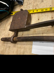 Antique Sliding Hasp Padlock 1600's 1700's Transverse Shank Lock Iron Jail Door