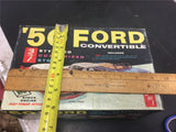 Vintage Original AMT '50 Ford Convertible 3 in 1 Model Kit open box Litho model