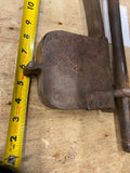 Antique Sliding Hasp Padlock 1600's 1700's Transverse Shank Lock Iron Jail Door