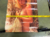 VTG 1986 Becky Wasson Bikini Woman in Grass Prairie 27.5X20 Poster Man Cave