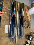 Chrome Heat Shields mufflers Harley Touring FLH Bagger Vance 3 1/2 Custom Exhaus