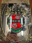vtg Becks German Import Mirrored Framed advertising bar sign 19X14 man cave