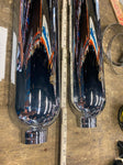 Chrome Heat Shields mufflers Harley Touring FLH Bagger Vance 3 1/2 Custom Exhaus