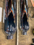 Chrome Heat Shields mufflers Harley Touring FLH Bagger Vance 3 1/2 Custom Exhaus