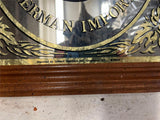 vtg Becks German Import Mirrored Framed advertising bar sign 19X14 man cave