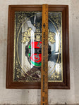 vtg Becks German Import Mirrored Framed advertising bar sign 19X14 man cave