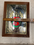 vtg Becks German Import Mirrored Framed advertising bar sign 19X14 man cave