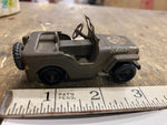 Vtg Toy Minic Clockwork Jeep Dinky Toys England Military WW2 Willys 1960's Tin