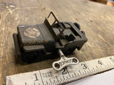 Vtg Toy Minic Clockwork Jeep Dinky Toys England Military WW2 Willys 1960's Tin