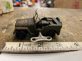 Vtg Toy Minic Clockwork Jeep Dinky Toys England Military WW2 Willys 1960's Tin