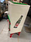 Vtg Antique Soda 7Up Cooler Ice Box Frost Kiss 1900's Early Man Cave Collector