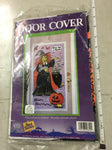 Vtg Fun World Halloween Door Cover Witch "Stay for a Spell" w Pumpkin Bats cat