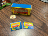 VTG Matchbox Series Lesney 68-3 Mercedes Coach in Orig damaged Box