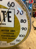 Vtg Casite Advertising Service Oil Gas Station Sign Glass Thermometer 12" Mint!