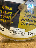 Vtg Casite Advertising Service Oil Gas Station Sign Glass Thermometer 12" Mint!