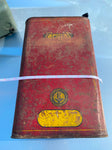 VTG carigas Oil Flat Can 1920's Harley indian sidecar Model T Auto Tin Antiq