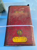 VTG carigas Oil Flat Can 1920's Harley indian sidecar Model T Auto Tin Antiq