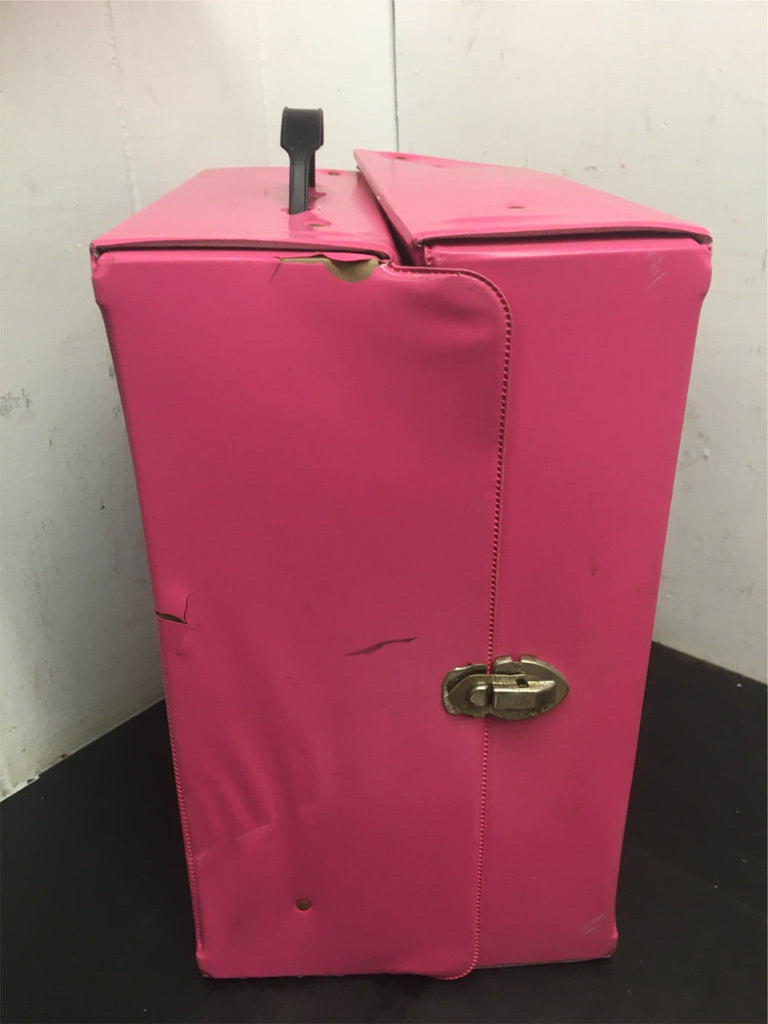 Mattel Barbie Doll Trunk Carry Case Clothes Wardrobe Pink Plastic