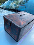 Vtg Union Leader Smoke Chew Tobacco Tin Box Antiqu Litho cut Plug Great Graphics