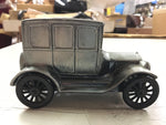 1926 Ford 1974 Banthrico Company Chicago IL Coin Bank silver Car Metal 6" piggy