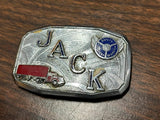 VTG 1940s-50 Trucker's Jack Hook Fast Belt Buckle Safety Courtesy Dispatch