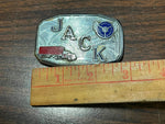 VTG 1940s-50 Trucker's Jack Hook Fast Belt Buckle Safety Courtesy Dispatch