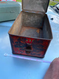 Vtg Union Leader Smoke Chew Tobacco Tin Box Antiqu Litho cut Plug Great Graphics