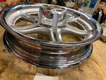 NOS 6 Spoke Mag Wheel Harley 3.00x16 Thunder air Star Chrome Fatboy Touring FLH