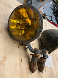 Vtg Antique Dietz Fog Lamps LIghts Ford Model T A HOT Rat Rod auto Truck Mounts!